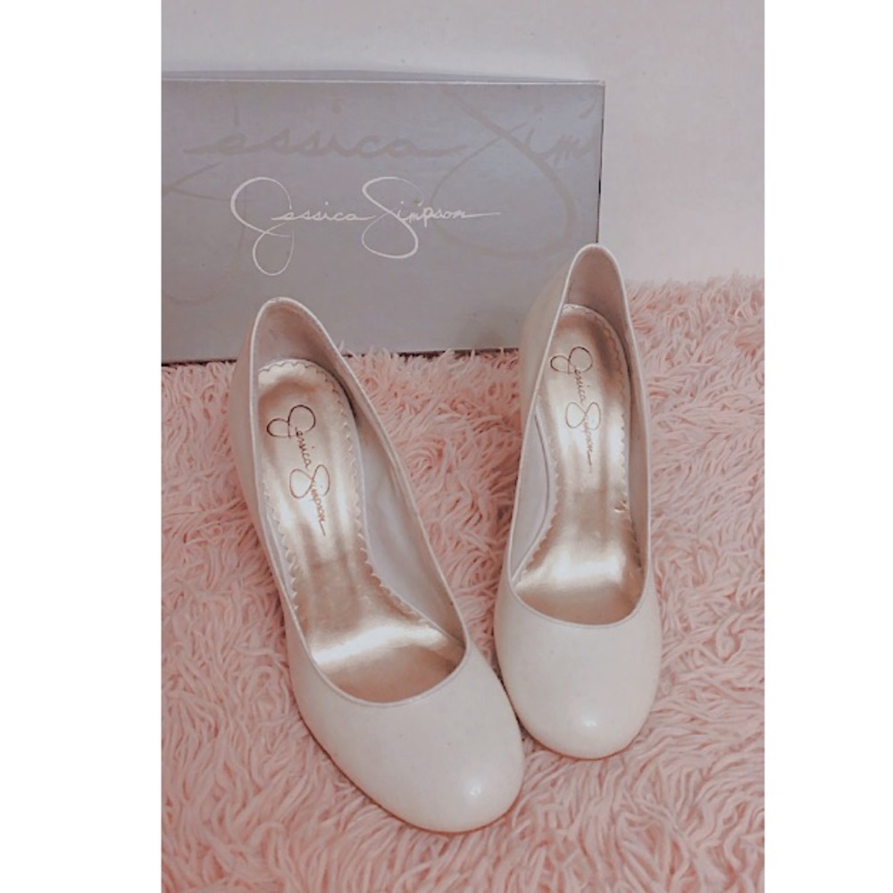 White Jessica Simpson Heels